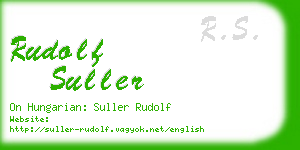 rudolf suller business card